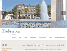 Tablet Screenshot of hotel-lebourbon.com